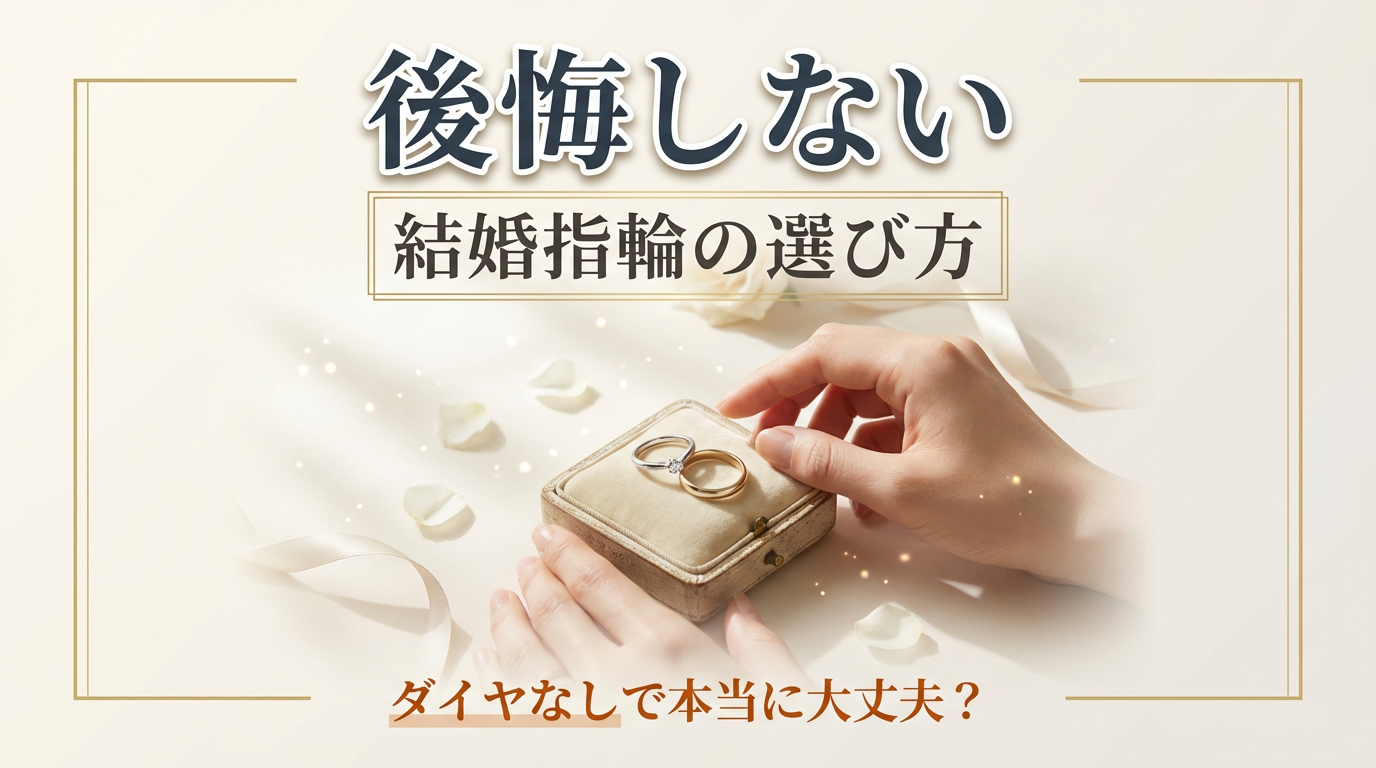ダイヤなしの結婚指輪を選ぶ際のポイント