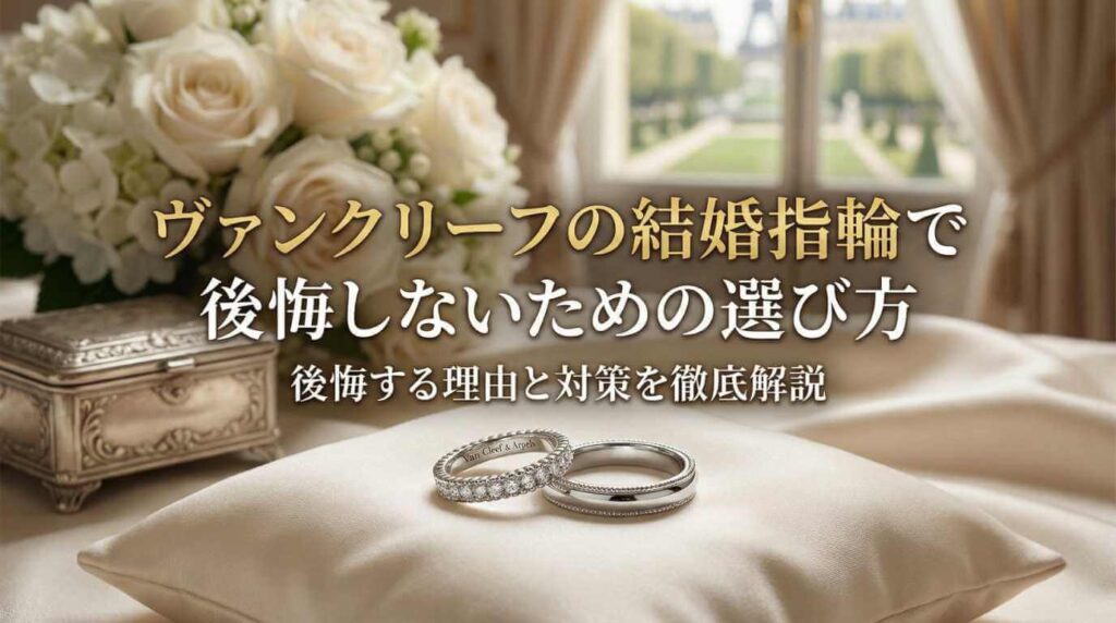 ヴァンクリーフの結婚指輪で後悔しないための選び方