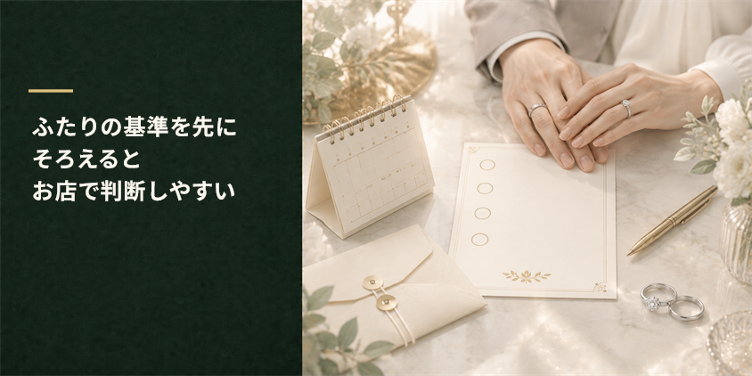 最初に二人で決める4つの条件