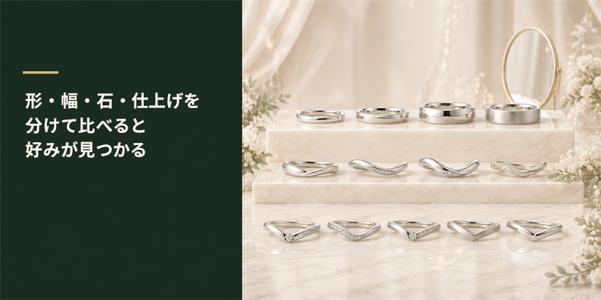 デザインは形・幅・石・表面加工を分けて考える