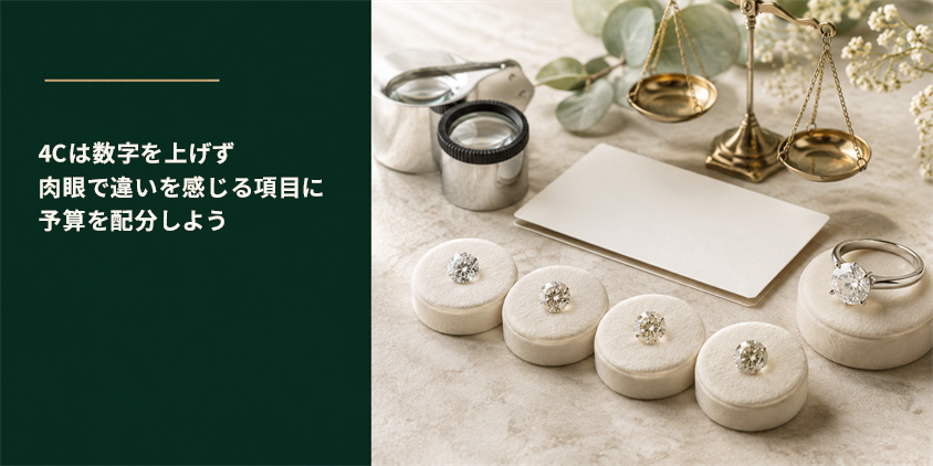 ダイヤモンドの4Cと予算配分