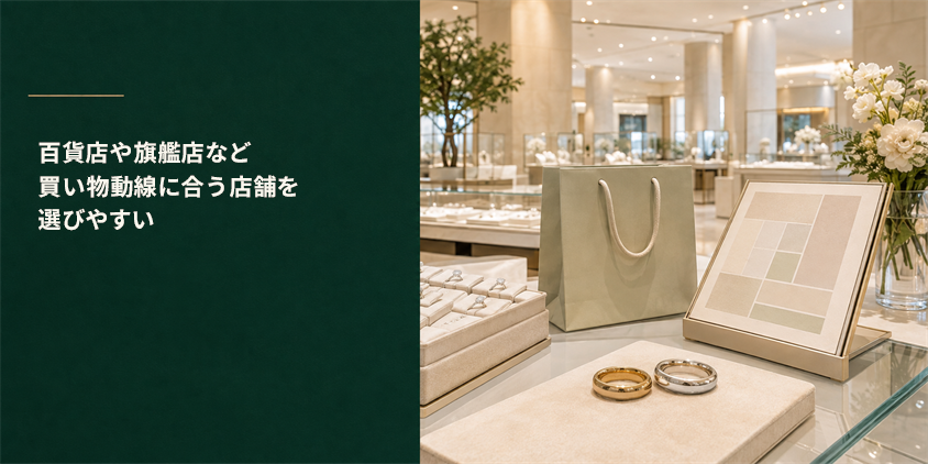 4℃ BRIDAL:百貨店と旗艦店の利便性を重視する人向け