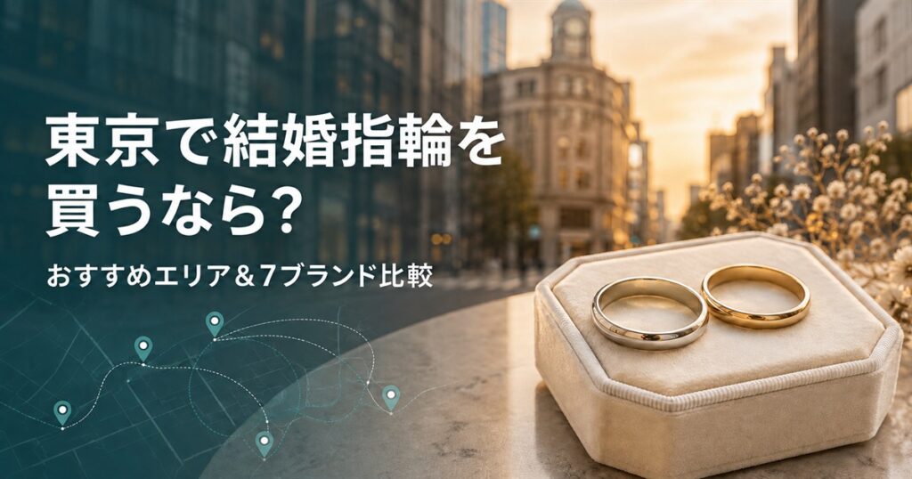 東京で結婚指輪を探す人向けのエリア・ブランド比較イメージ